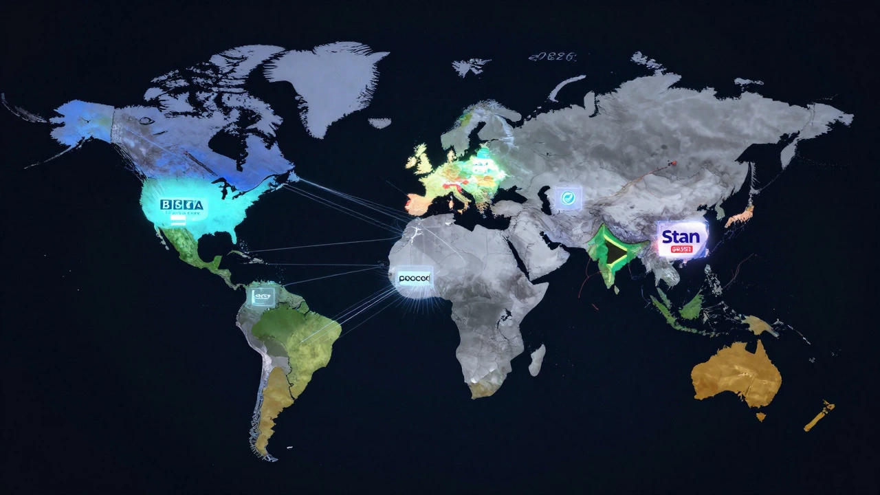 Global map showing fragmented rugby broadcast rights