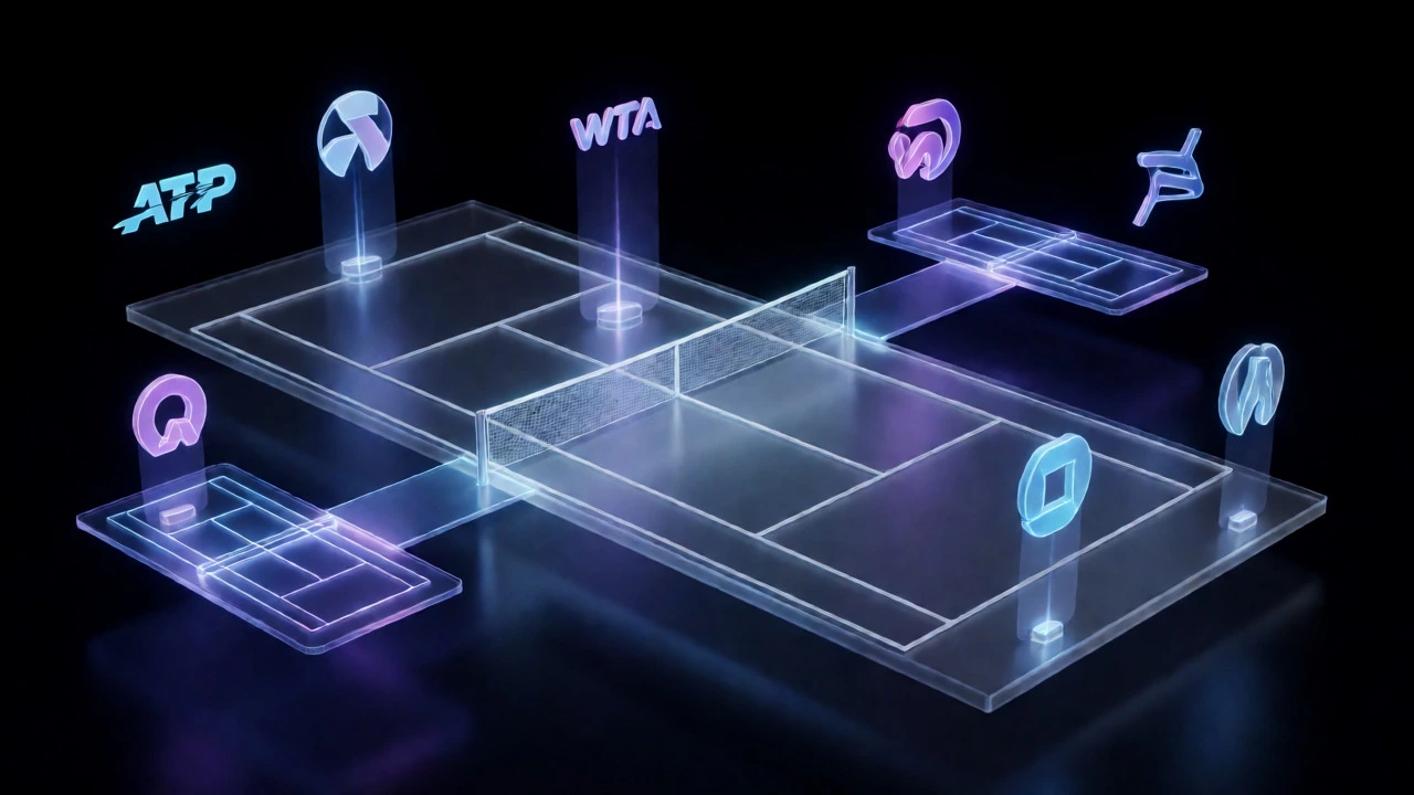 Abstract visualization of fragmented tennis streaming rights